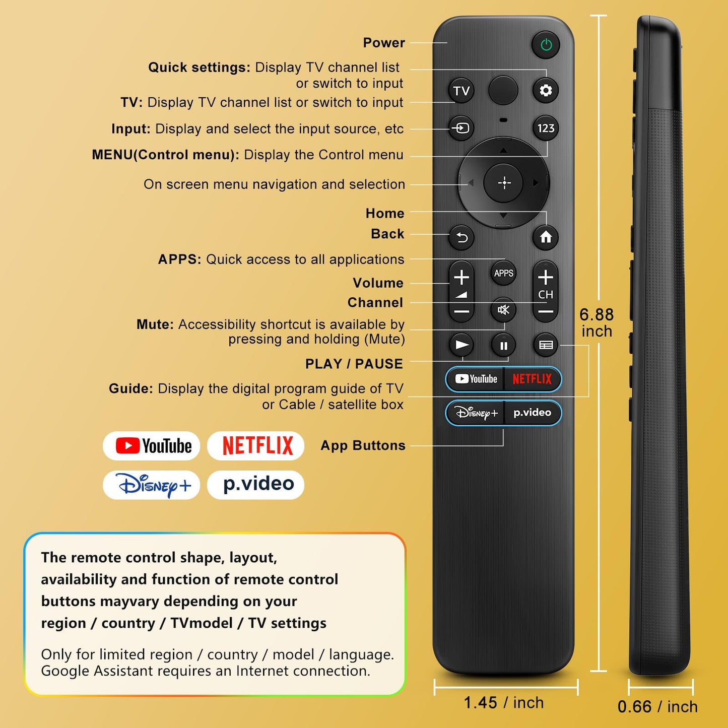 Voice Magic Remote for LG-Smart-TV-Remote Control Replacement, AKB75855501 AN-MR20GA MR19BA MR18BA MR650A with Voice Recognition and Pointer Function