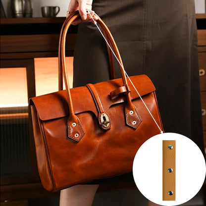 bociloy 2PCS Leather Handbag Handle Wrap Covers, Purse Wallet Strap Protector Pads, Soft Grip for Tote Bag Suitcase Travel Shopping Bag Craft Making Supplies, Brown
