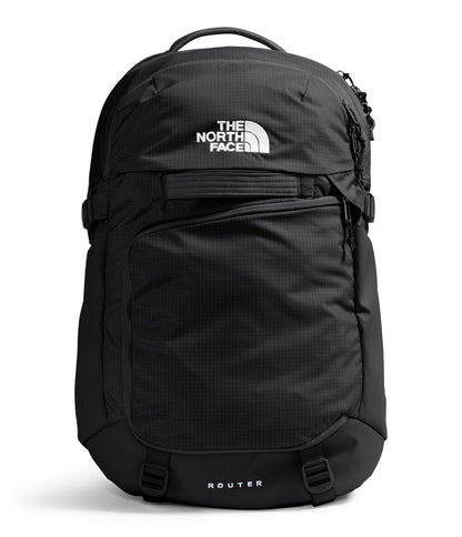 The North Face Router Everyday Laptop Backpack - Daypack, Water Repellent, Laptop Sleeve, Reflective Details, TNF Black/TNF Black-NPF, One Size