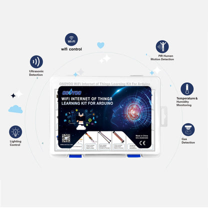 OSOYOO WiFi Internet of Things Learning Kit for Arduino | Include ESP8266 WiFi Shiled | Smart IOT Mechanical DIY Coding for Teens Adults Programming Learning How to Code