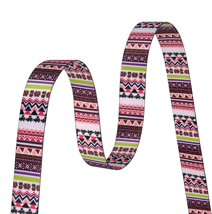 MarukoPet Dog Collar and Leash Set, Adjustable for Small Medium Large Dogs Puppy, Cute Design with Bohemia Floral Tribal Geometric Patterns Boys Girls Dog Collar(Pink Bohemia Set,M)