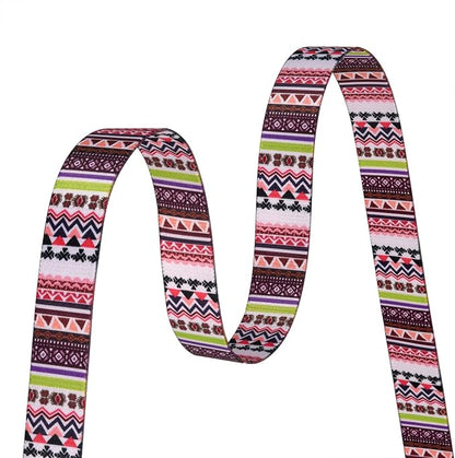 MarukoPet Dog Collar and Leash Set, Adjustable for Small Medium Large Dogs Puppy, Cute Design with Bohemia Floral Tribal Geometric Patterns Boys Girls Dog Collar(Pink Bohemia Set,M)