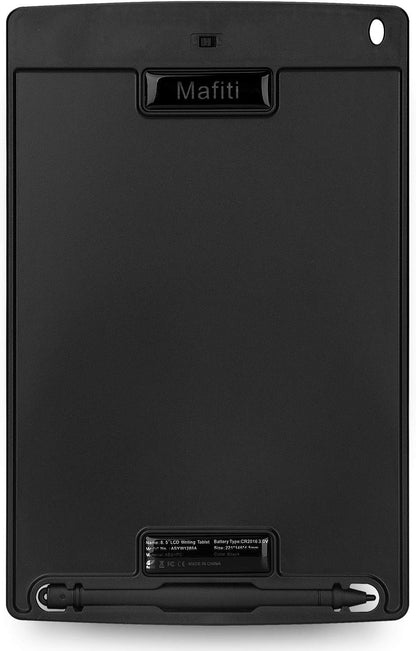 Mafiti LCD Writing Tablet 8.5 Inch Electronic Writing Drawing Pad Portable Doodle Board Gifts for Kids Office Memo Home Whiteboard Black