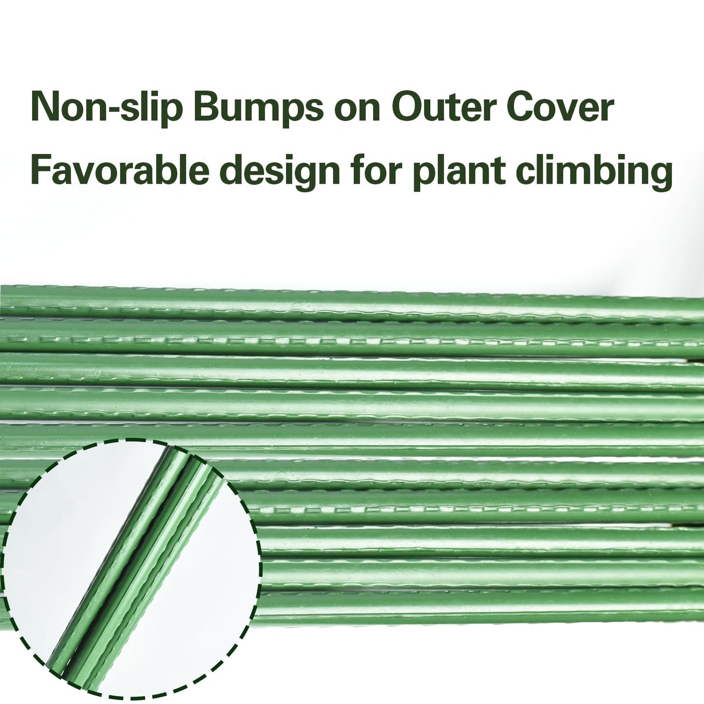 Sprigra Garden Stakes 4ft, Metal Plant Stakes 48 inch, Sturdy Plant Support for Climbing Plants, Tomatoes, Beans, Cucumbers, Peppers, Flowers, Potted, Strengthen and Stem to Grow Better