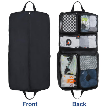 Edraco Garment Bag for Travel, Large Suit Travel Organizer Bag, Foldable Carry On Garment Bag