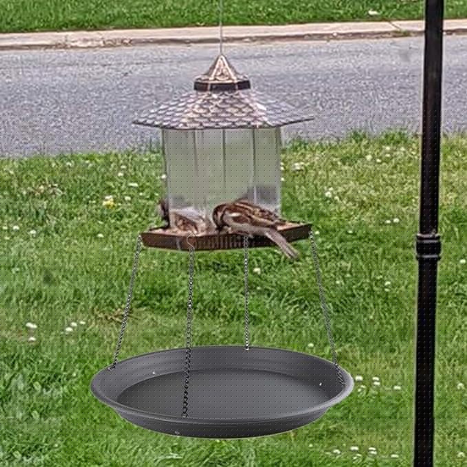 AUXPhome Bird Seed Catcher Tray Platform Feeder Hanging Tray Outdoors Backyard Garden for Bird Feeders, Great for Attracting Birds Outdoors, Backyard, Garden. Help Reduce Seed Waste - No Feeders