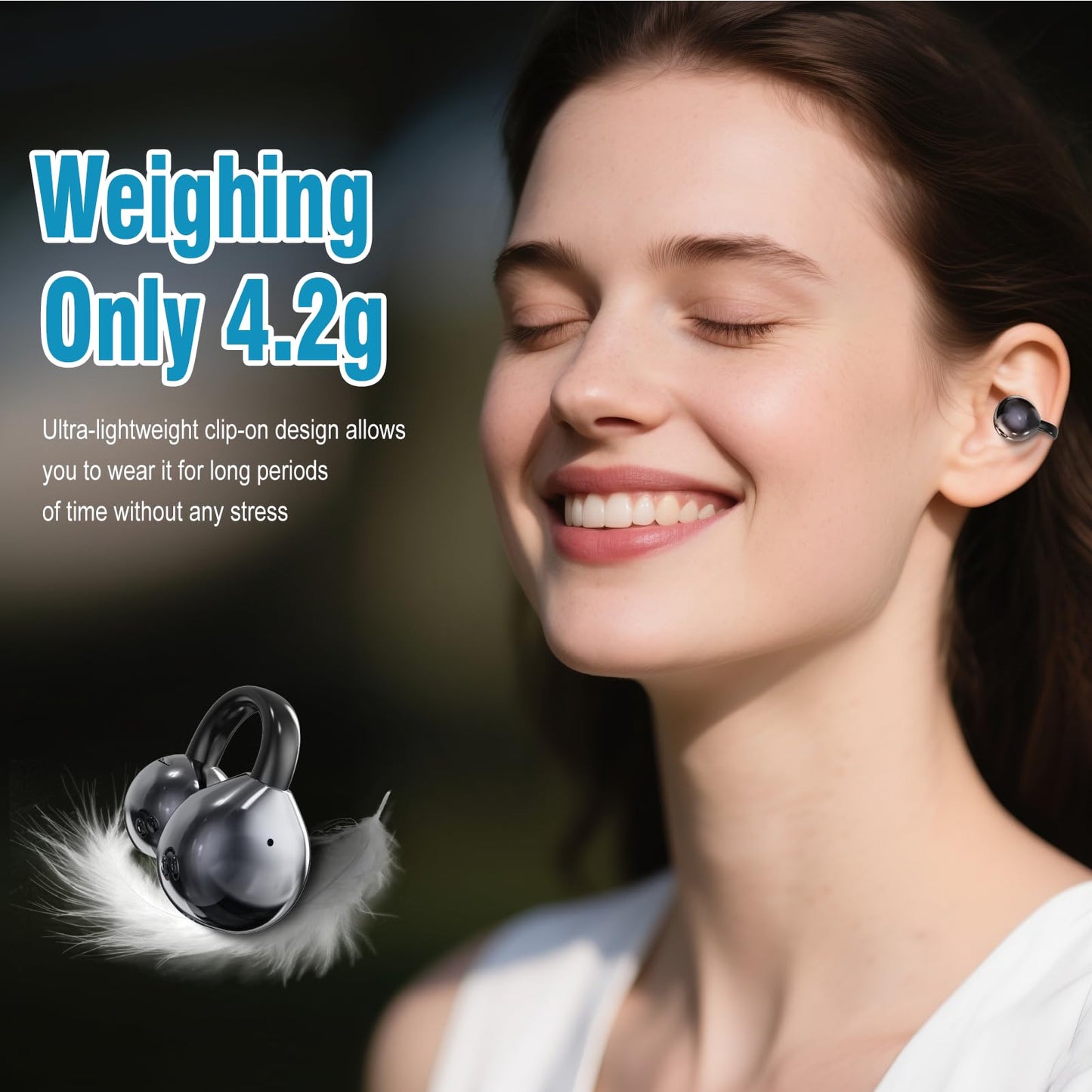 AI Translation Earbuds Real Time, 164 Language Translator Earbuds, 3-in-1 Wireless Clip on Earbuds, Bluetooth 5.4 Headphones, Translating Device for Travel Business Learning (Black)