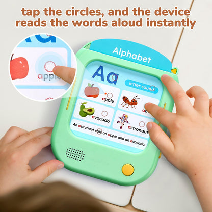 JoyCat Kids Learning Tablet, Learn to Read with 156 Pages, 600+ Words, 40+ Themes, 100+ Interactive Games, Phonics Talking Flash Cards, Screen-Free Toddler Learning Toys Gifts for 2-6 Year Old