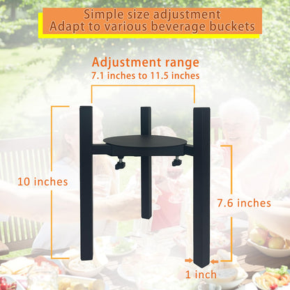 NEECONG Drink Dispensers Stand For Party. Universal Beverage Dispensers Stand Adjustment Range 7.1 to 11.5 inches Wide, Holder For Most 1 to 3.5 Gallon Beverage Dispensers (stand only)