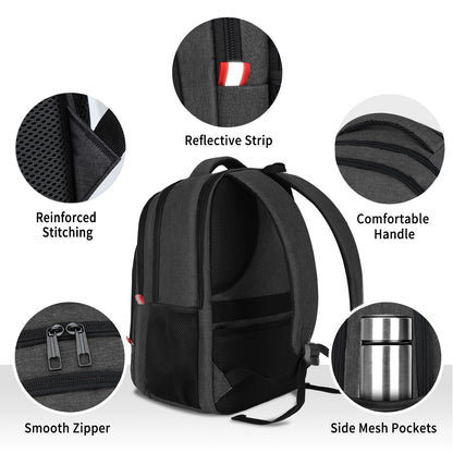 Skaypibs Backpack for Men,School Backpack for boys teens,Travel laptop backpack with Reinforced Straps,Water Resistant business Work college bookbag,book bag Fits 15.6 Inch,Black Back Pack
