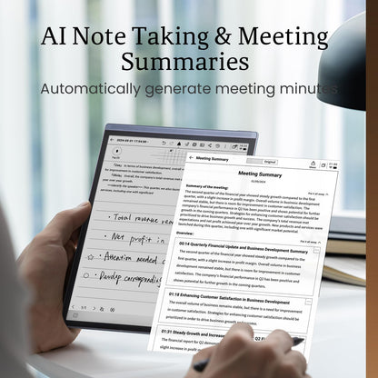 iflytek AINOTE Air 2 Bundle – Stylus Pen & Folio Case, 8.2" AI Note Taking Tablet,Digital Notebook for Note Taking,Writing Paper Tablets for Meeting,Ideal for Work & Study