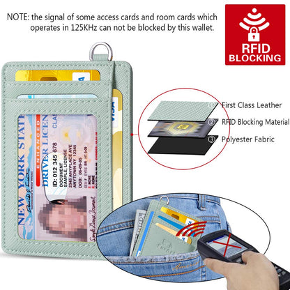 FurArt Slim Minimalist Wallet, Front Pocket Wallets, RFID Blocking, Credit Card Holder for Men-Seaweed