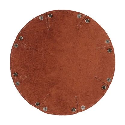 Londo Genuine Leather Round Tray Organizer - Practical Storage Box for Wallets, Watches, Keys, Coins, Cell Phones and Office Equipment