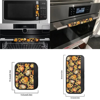 Mintulipy Refrigerator Door Handle Covers Keep Appliance Clean for Fridge Microwave Stove Dishwasher Thanksgiving Pumpkin Fridge Handle Cover Set of 6
