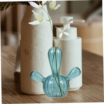Bottle Decoration Cactus Shape Container Hydroponic Flower Bottle Hydroponic Plant Vase Cactus Terrarium Holder Cute Succulent Pots Mini Planter Pots Glass Hydroponics