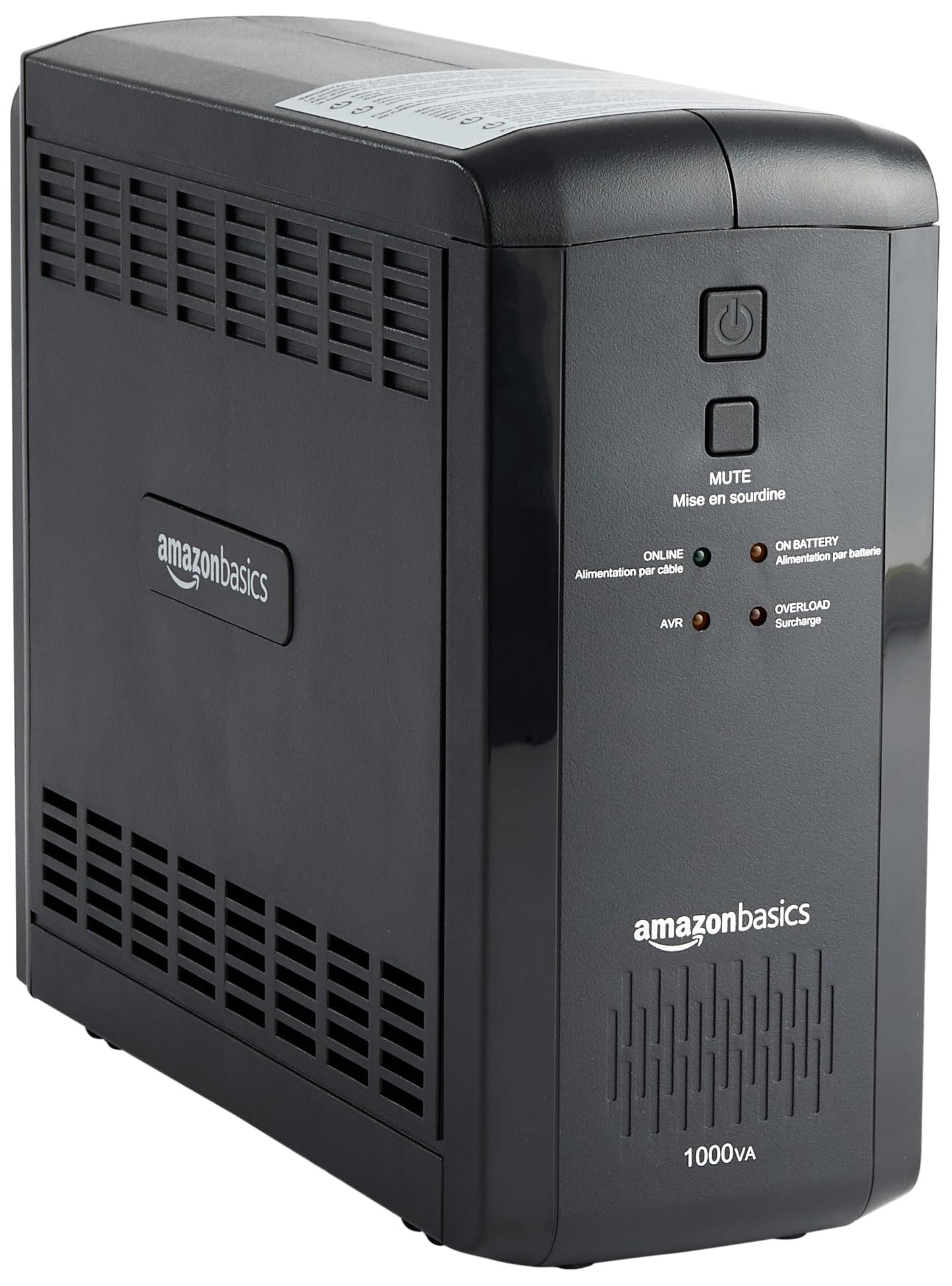 Amazon Basics UPS Battery Backup & Surge Protector 1000VA/550W, 9 Outlets, Line Interactive Uninterruptible Power Supply, for Power Outage Protection, Black