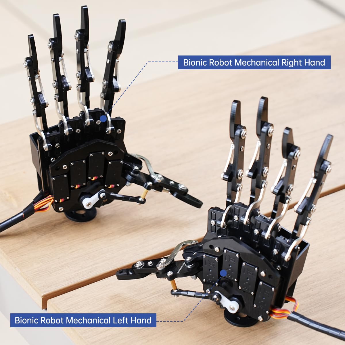 Robot Hand Five Fingers Solely Movement Bionic Robot Mechanical Arm DIY - Left Hand with Servo Tester