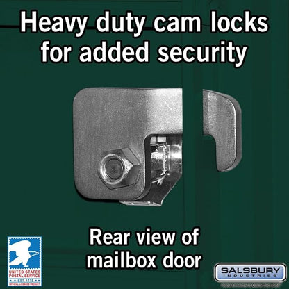 Salsbury Industries 3316GRN-U 16 A Size Doors, United States Postal Access Type III Cluster Box Unit, Green