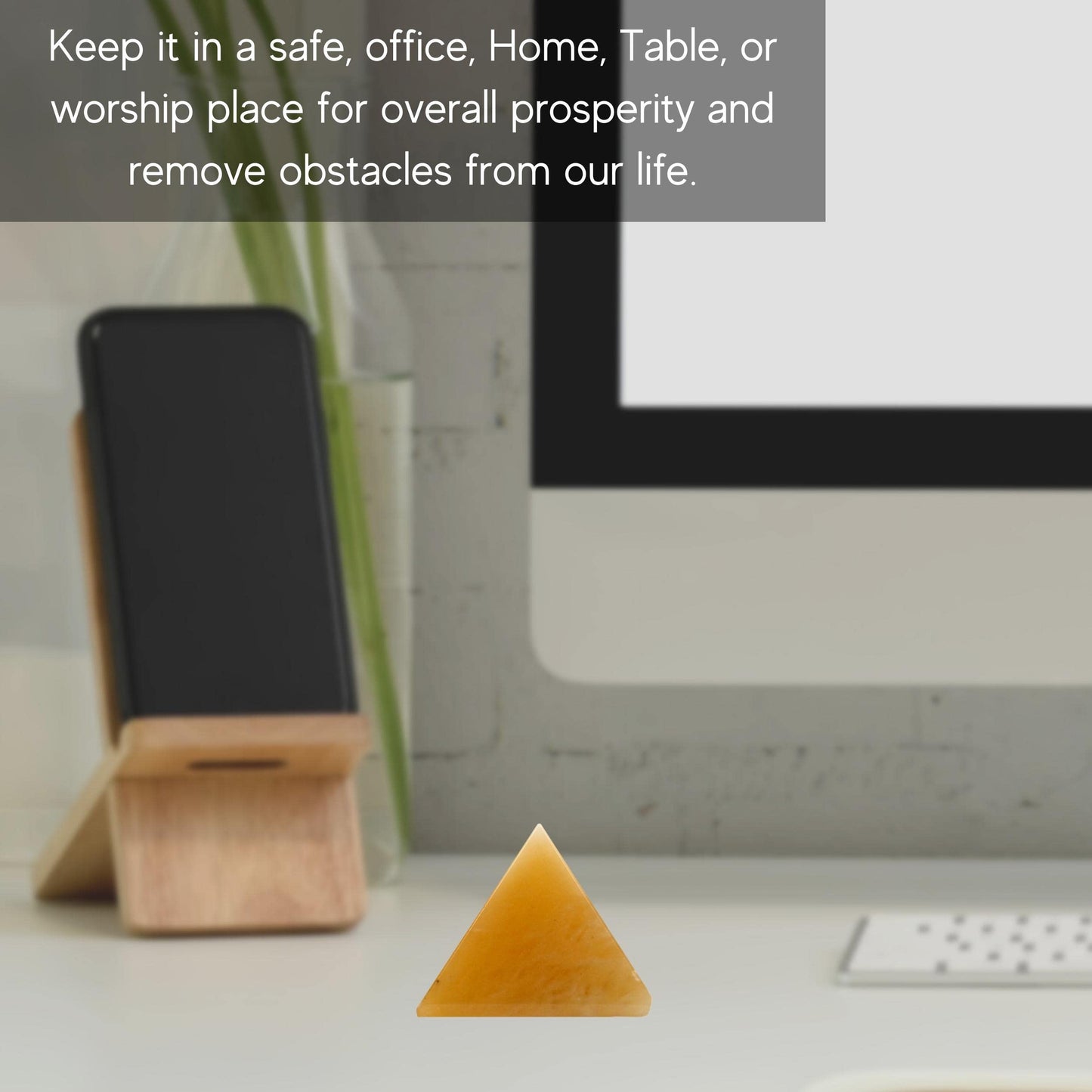 Amazing Gemstone Yellow Aventurine Pyramid Crystal Healing Stones - 1" Great Pyramid Figurine of Natural Stone Pyramid for Meditation, Reiki, Chakra Balancing and Crystal Pyramids Grid