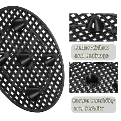 Tlence 15 PCS Plant Level Pot Elevator, 12 inch Plastic Potted Plant Stands, Large Patio Planter Riser Holder, Deck Floor Protector to Prevent Rot Damage, Plant Trivet for Indoor Outdoor Garden