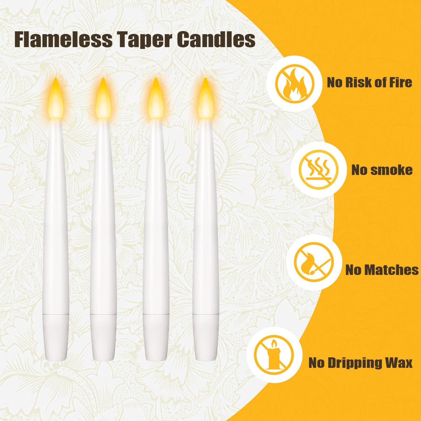 Halloween Floating Candles with Wand Remote, 12+2 Pcs Battery Operated