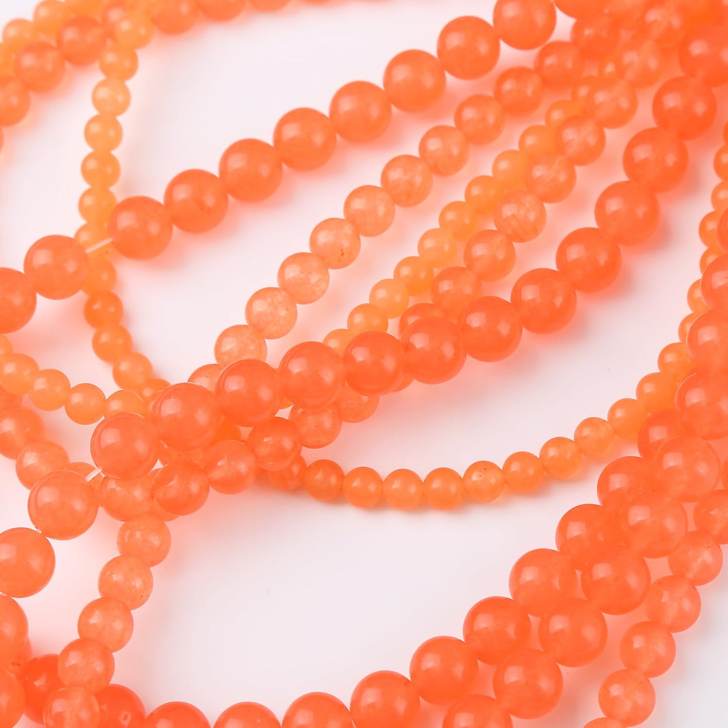 45PCS 8MM Orange Chalcedony Quartz Stone Beads Natural Gemstone Bead Crystal Healing Energy Jewelry Making DIY 15 inches