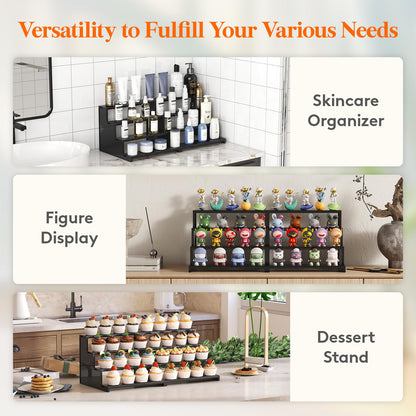 Lifewit Perfume Organizer, Bedroom Decor, Cologne Cupcake Stand, Tool-Free Assembly, Makeup Display Shelf for Vanity Bathroom Counter Storage, Black, 30 cm/12", 1 Pcs