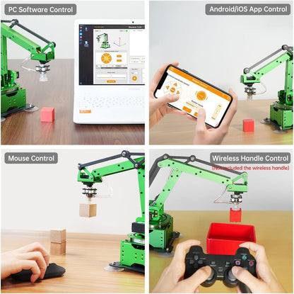 LewanSoul Robotic Arm Kit, MaxArm for Arduino Python Programming ESP32 Open Source Smart Robot Arm with Bus Servo, Suction Nozzle, WiFi Bluetooth Connection, STEM Science Education, Starter Kit