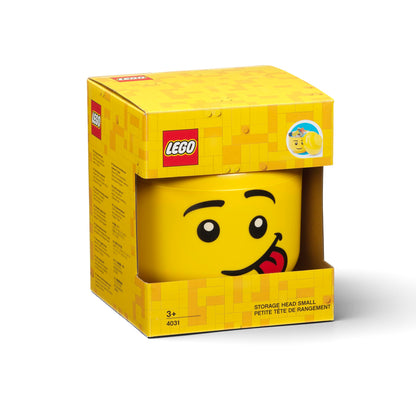 Room Copenhagen, Lego Storage Heads Stackable Storage Container - Buildable Organizational Bins for Kid’s Toys and Accessories - 6.30 x 6.30 x 7.28in - Small, Silly, Holds 250 Bricks