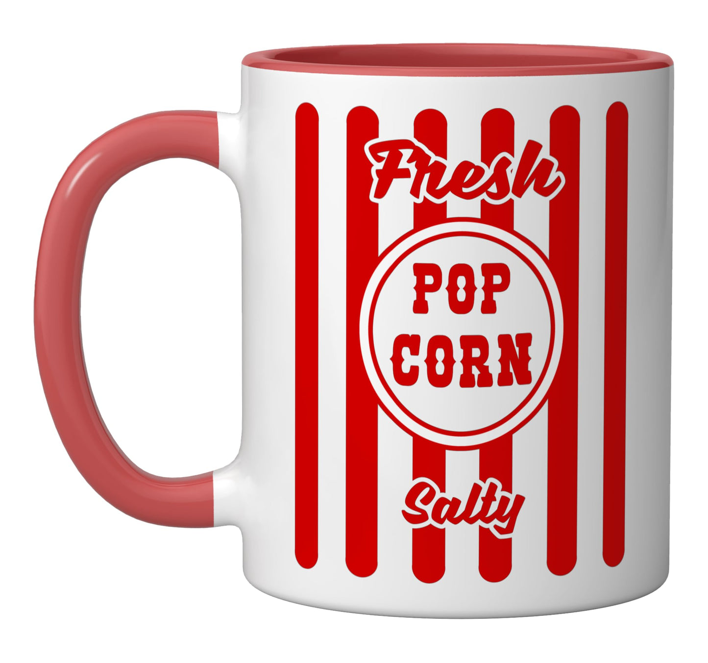 Salty Salt Popcorn Halloween Carnival Costume Ceramic Mug, Red/White