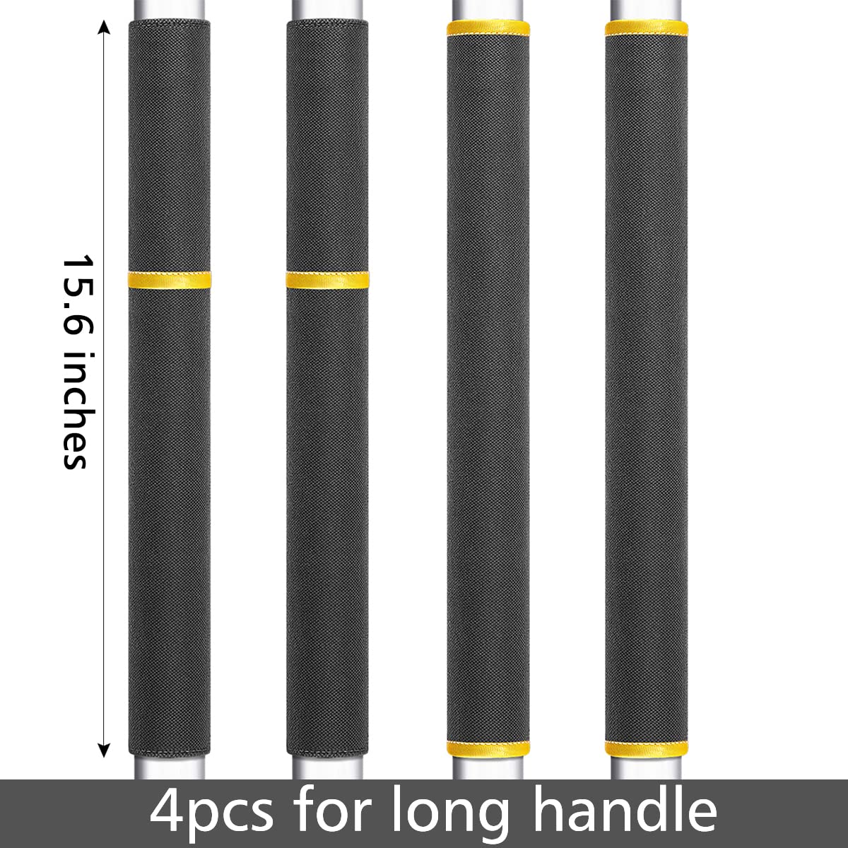 MRKG Refrigerator Door Handle Covers, Set of 4, Washable Without Fading or Cracking, Keep Your Kitchen Appliance Clean from Smudges, Drips, Food Stains, Oil (Black)