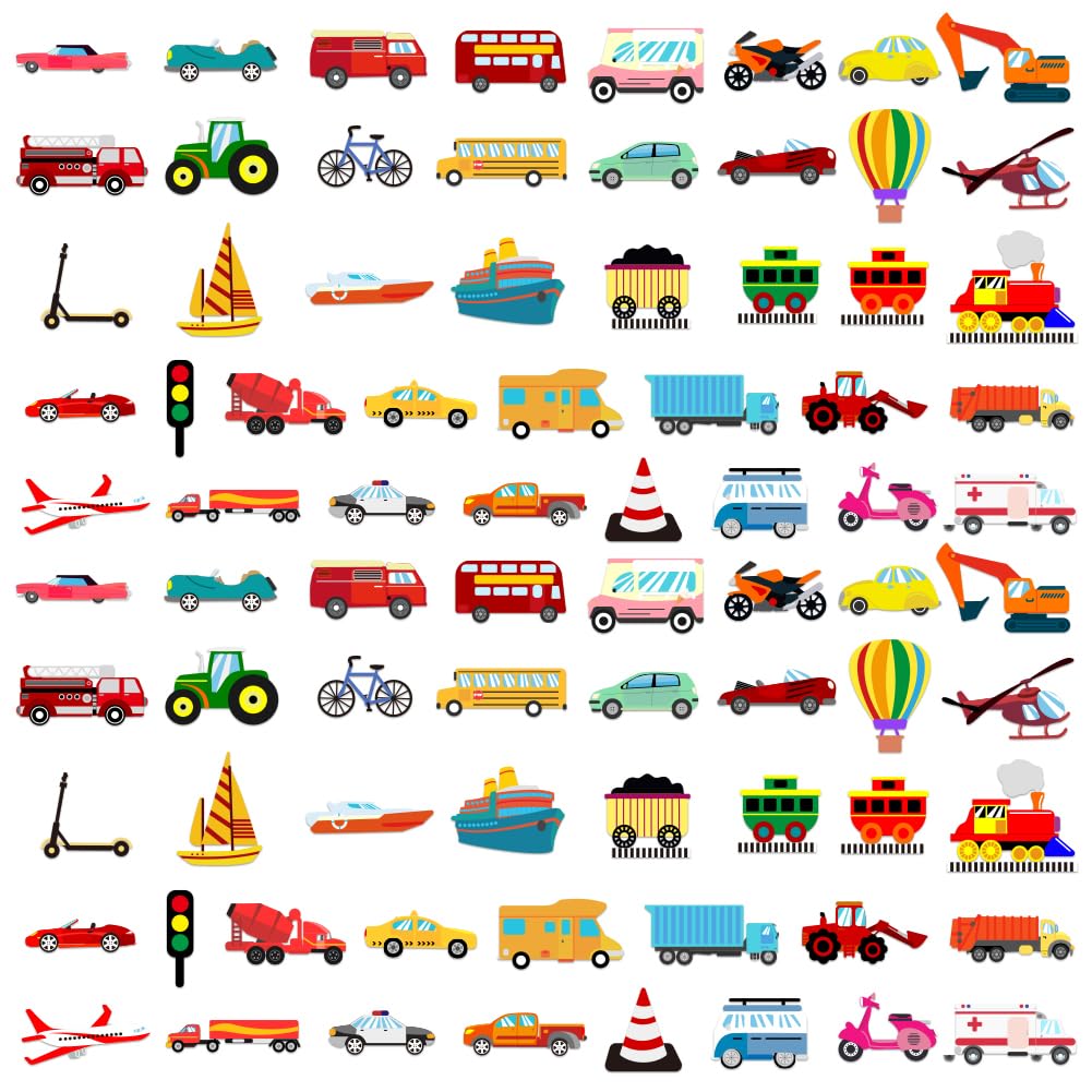 BEUNITONE 2 Sets of 40pcs Different Vehicle Theme Felt Board Pieces Car Felt Story Precut Figures Set Flannel Storytelling Board Interactive Early Learning Teaching Play Kits for Xmas Birthday Gift