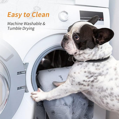 Washable Pee Pads for Dogs: 24x36 Reusable Puppy Pads, Absorbent Whelping Mats with Non-Slip Bottom Waterproof Bone Print