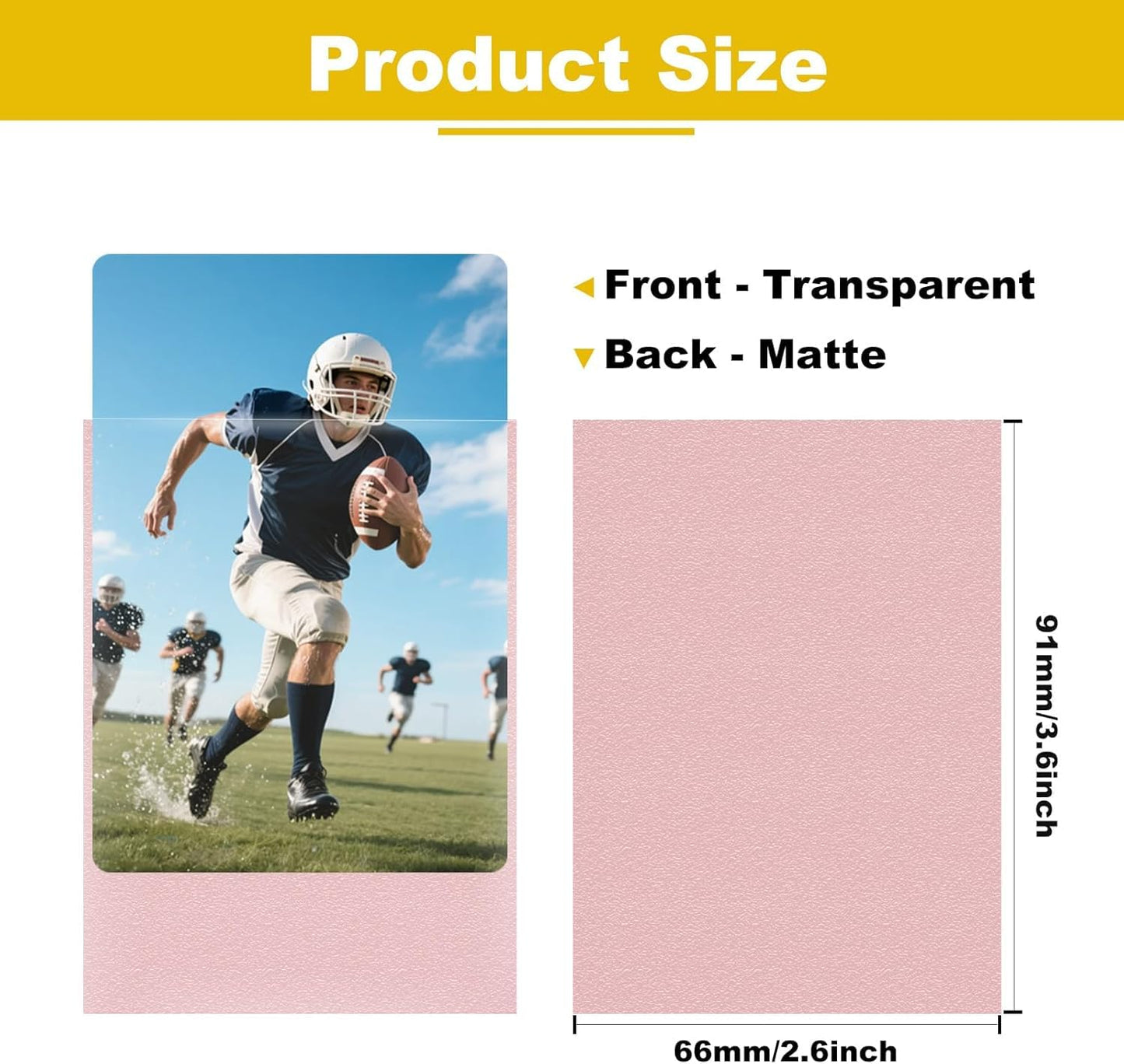RyshePro 450 Count Pink Card Sleeves, Premium Matte Card Protectors for Standard Cards 2.6''x3.6''(66x91mm), Bulk Trading Cards Sleeves Fit for MTG, TCG, Sport and Collectible Card Games