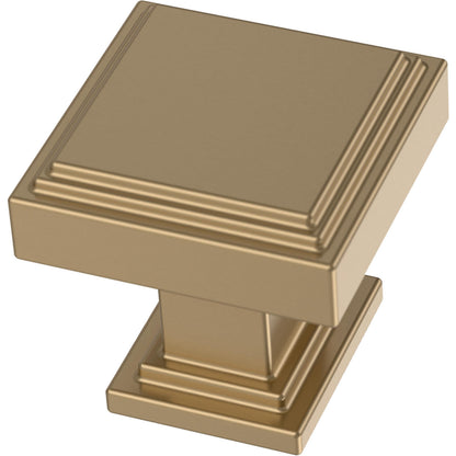 Franklin Brass 10 Pack Champagne Bronze Gold Cabinet Knobs 1 inch (25mm) Kitchen Cabinet Handles and Drawer Knobs for Cupboards, Dressers, Furniture, Bathroom Vanity |Stepped