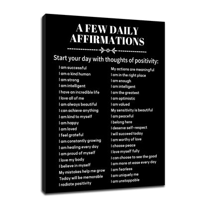 Motivational Canvas Wall Art Inspirational Entrepreneur Quotes Poster Print Positive Theme Picture Painting Wall Decor Artwork for Home Teens Room Office Bedroom Gym Stretched and Framed [18''Wx24''H]