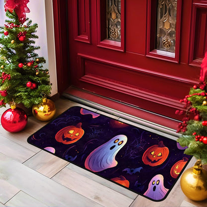 Ruiseye Halloween Holiday Pumpkin Kitchen Floor Mat, Area Rugs 17''x51'' Laundry Room Rug Runner for Laundry Room, Kitchen, Bathroom, and Mudroom