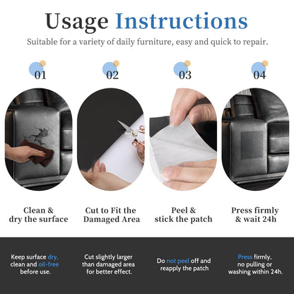 Fadoub Leather Repair Patch Tape Self-Adhesive, 8x11In Heavy Duty Vinyl Patch, Leather Repair Kit for Furniture, Sofa, Couch, Office Chair, Car Seat, Car Interior((Chestnut Brown)
