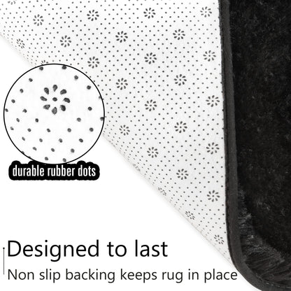 LOCHAS Ultra Soft Indoor Modern Area Rugs Fluffy Living Room Carpets for Children Bedroom Home Decor Nursery Rug 2x4 Feet, Black