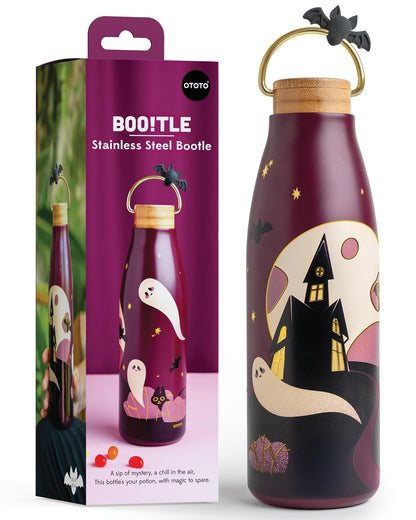 OTOTO Spooky Bootle - Halloween, Halloween Tumbler, Accessories, Insulated Water Bottle, Stainless Steel, Cute Water Bottle, Leak Proof Water Bottles, Spooky, Witchy, Goth Gifts, 18oz.