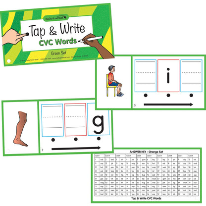 Really Good Stuff Tap and Write CVC Words - 120 Cards