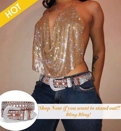 SUOSDEY Rhinestone Belt for Men Women Western Cowboy Cowgirl Bling Studded Leather Belt for Jeans Pants,Brown,M
