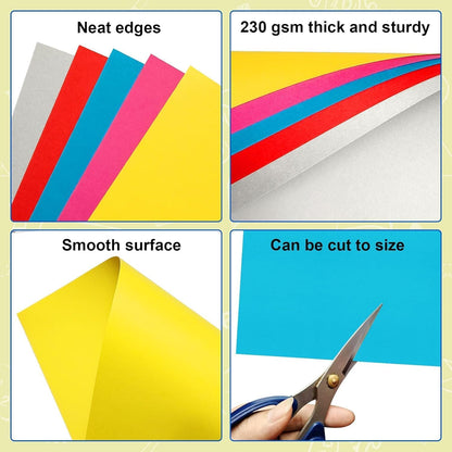 18 Pcs 11" x 14" Colored Poster Board Paper ROOKEA Colorful Poster Board Bulk 230 Gsm Thick Vision Boards Blank Smart PosterBoard for School Arts Craft Projects Drawing Scrapbooking Graphic