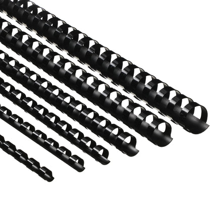 Yunsailing 150 Pack Plastic Binding Combs Plastic Binder Comb Ring 19 Ring Binding Spines Letter Size Spiral coils for Notebook Calendar(1/4 5/16 3/8 1/2 5/8 3/4 in,Black)