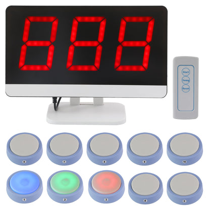 LOUKIENE Wireless Quiz Answer Game Buzzer System Gameplay 262ft for Game Show Family Game Nights Debate Contests in Companies Offices School Contest Classroom Trivia Nights (10 Buttons Set)