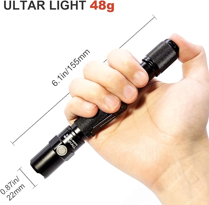 ThruNite Archer 2A Pro LED Flashlight, 1020 High Lumens Long Throw 365M AA Flashlight with USB-C Rechargeable, Dual Switch Tactical EDC Flashlights for Camping Hiking, IPX8 Waterproof - Cool White