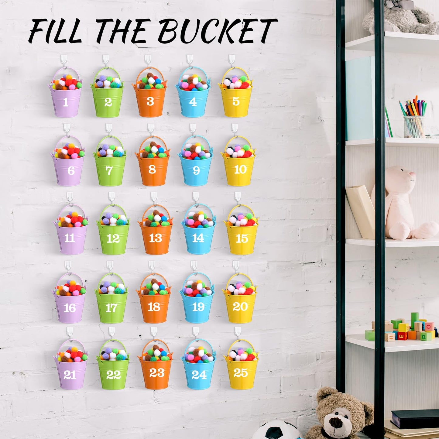 JellyArch Classroom Management Tools have You Filled a Bucket Today bucket Filler Activities Positive Behavior Reward Jars Teacher Essentials Preschool Elementary Classroom Must Haves(Colourful)