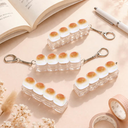 12 Pcs Keyboard Fidget Stress Relief Fidget Clicker Keyboards Set Caramel Bread Keyboard Decompression Button Stress Relief Gifts for Adults to Relieve Stresses Pass Time Party Favors