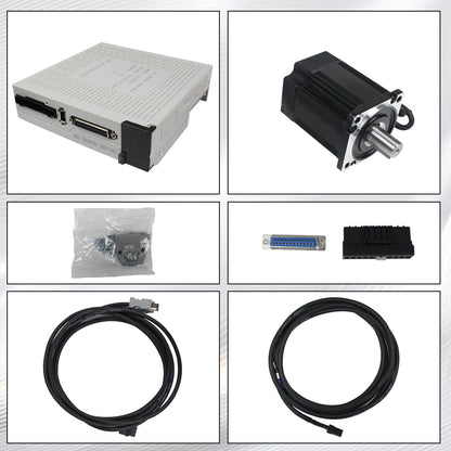 RATTMMOTOR YPMC-750W 220V Servo Motor Kit, Servo Motor with Servo Motor Driver, CNC Controller Kit for CNC Engraver Milling Machine/Robot (Without Brake)