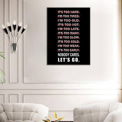 Motivational Wall Art Office Decor for Men Inspirational Picture Quotes Canvas Poster Inspiring Painting Print Artwork for Home Living Room Gym Classroom Stretched and Framed [18''Wx24''H]